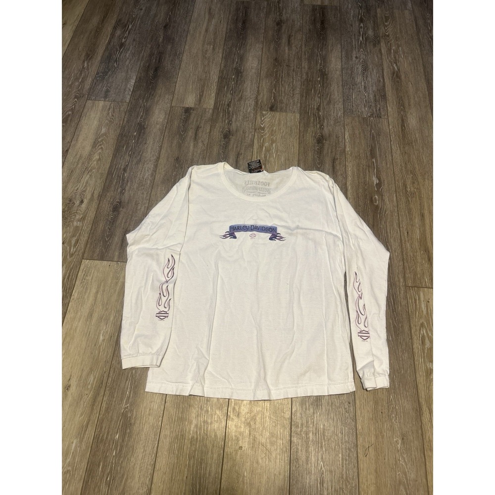 Harley-Davidson Women's White Long Sleeve Tshirt Size XXL